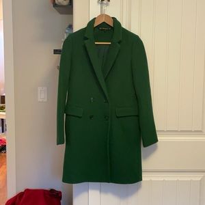 Green Zara coat